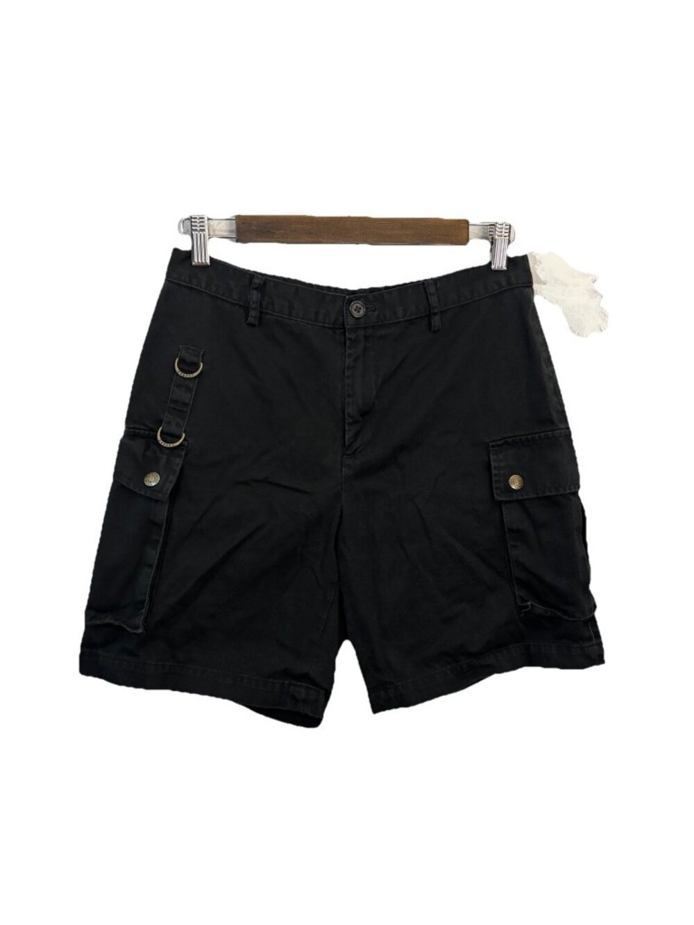 Lauren Ralph Lauren Black Cargo Shorts Y2K Hiking Grunge Size 4